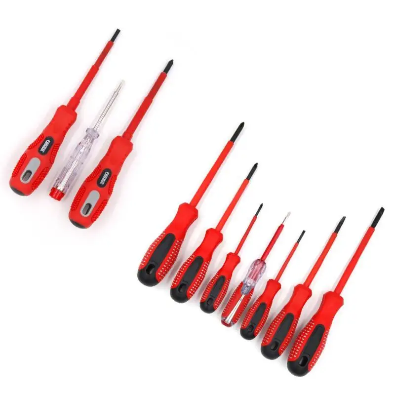Multi function Screwdriver Set Slotted Phillips Insulated Electrician