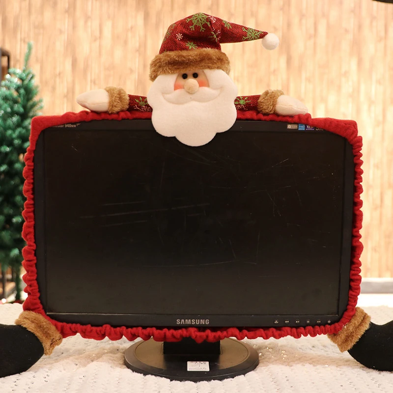 

Beautiful Snowman Computer Cover Cloth Christmas Decoration Desk Tableware