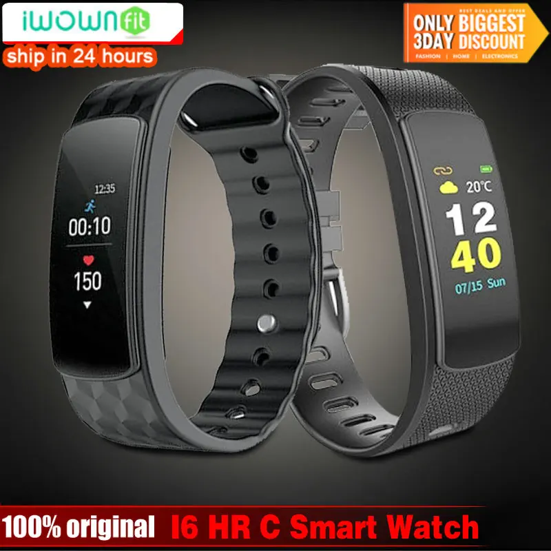 

IWOWN I6 HR C Smart Bracelet Watch Blood Pressure Heart Rate Monitor Smart Wristband Men Women Sport Fitness Tracker PK I6 PRO