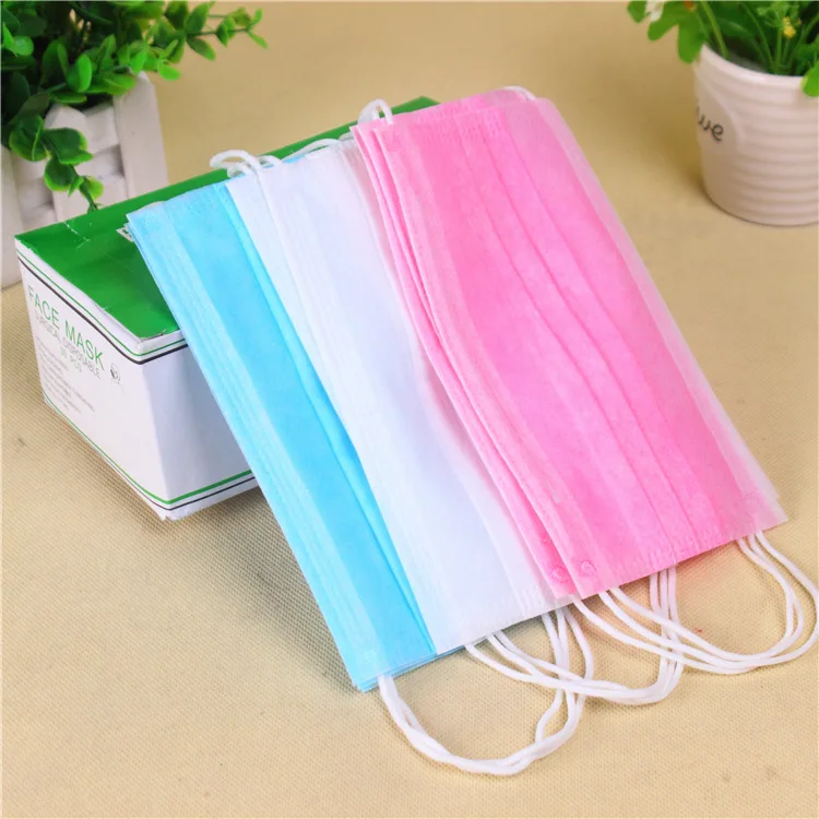 

50Pcs 3 Layers Dustproof Facial Protective Cover Masks Anti-Dust Disposable Surgical Medical Salon Earloop Face Mouth Masks