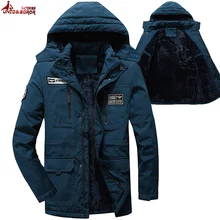 Брендовая зимняя куртка, Мужская верхняя одежда, хлопковое пальто в стиле милитари, пальто для фитнеса, лыжного спорта, зимние парки, пальто, мужская одежда с меховым капюшоном и несколькими карманами