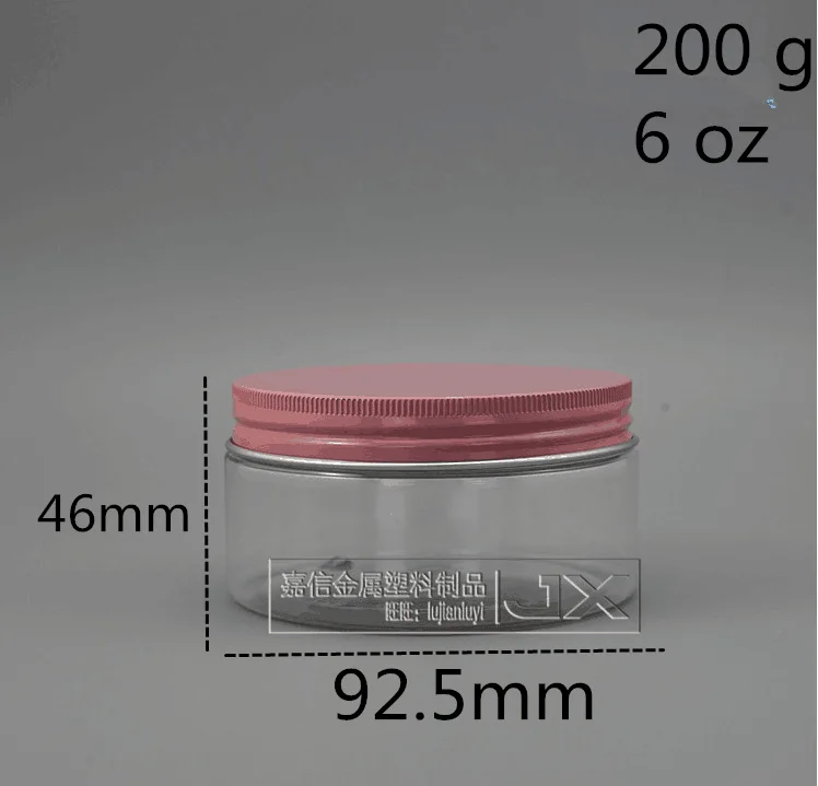 10 шт. 8 унций 16 унций прозрачный пластиковый флакон конфеты печенье мед пустой контейнер для упаковки еды банк - Цвет: 200ml pink lid(10)