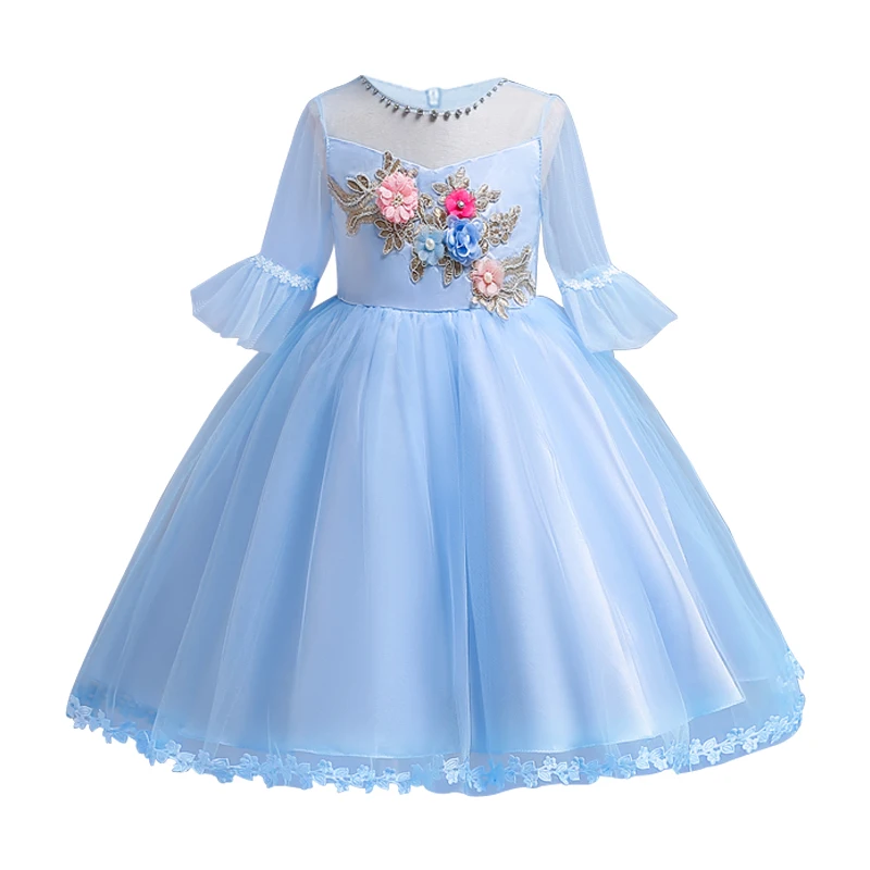 New-Lace-Flower-Princess-Dress-2018-Christmas-Girl-Dress-Autumn-applique-Petals-teens-Girls-Princess-Wedding (2)
