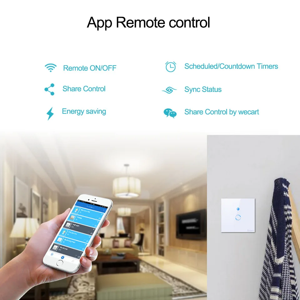 Sonoff T1 ЕС 1/2 банда умный Wifi настенный сенсорный выключатель таймер настенный выключатель света дистанционное управление приложение Ewelink поддержка Alexa Google Home