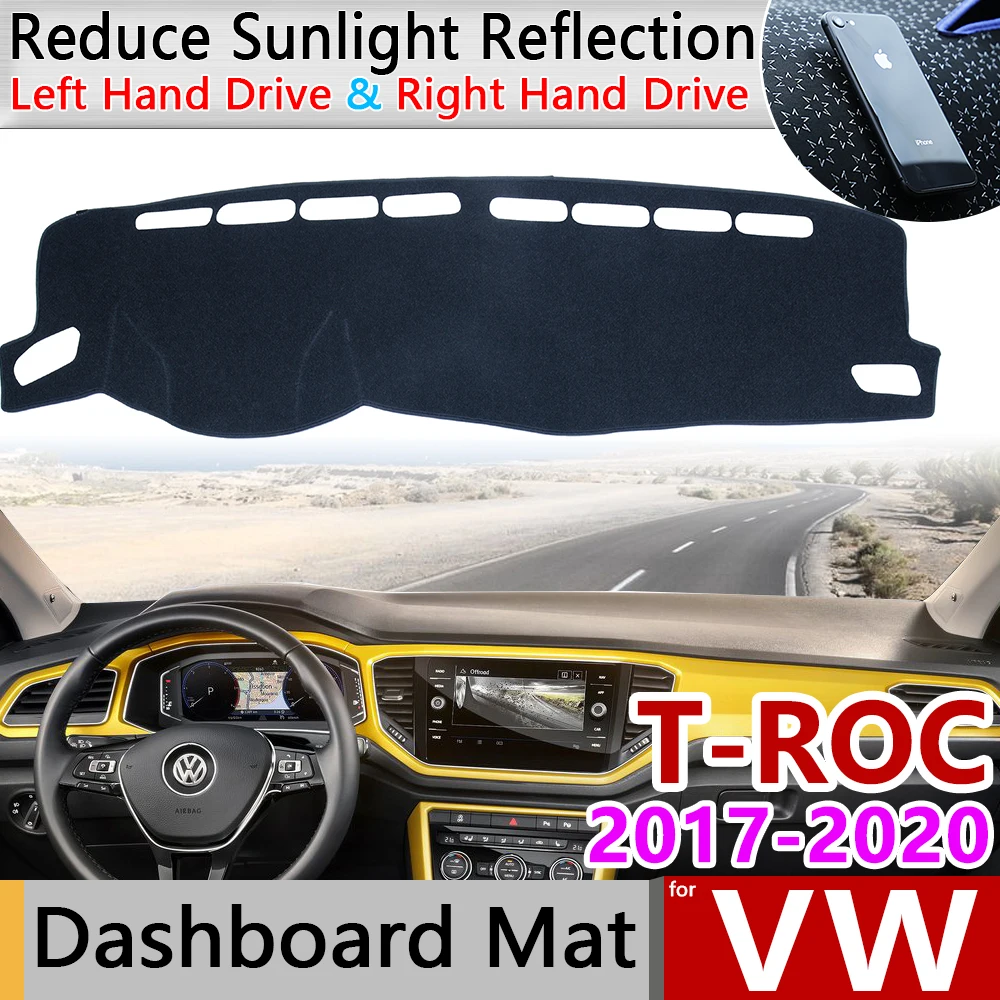 

for Volkswagen VW T-Roc 2017 2018 2019 2020 Anti-Slip Mat Dashboard Cover Pad Sunshade Dashmat Car Carpet Accessories TRoc T Roc