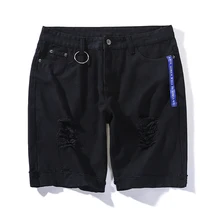 Летние шорты мужские джинсовые шорты черные шорты мужские джинсовые шорты мужские рваные модные джинсы мужские