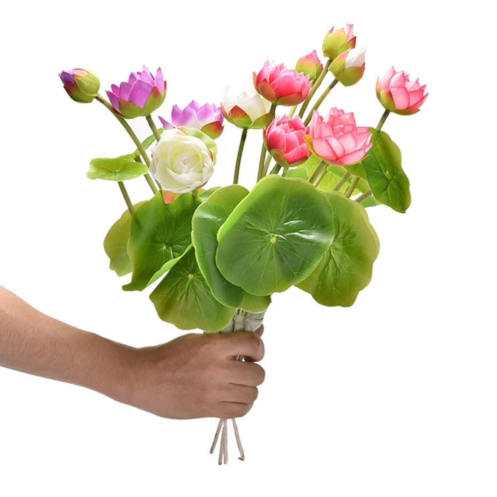 Home Decor Decorative Flowers Wreaths Artificial Lotus Home Decor Decorative Flowers Wreaths Artificial Lotus Spring Summer Fake Flower Water Lily Room Real Touch In Dried