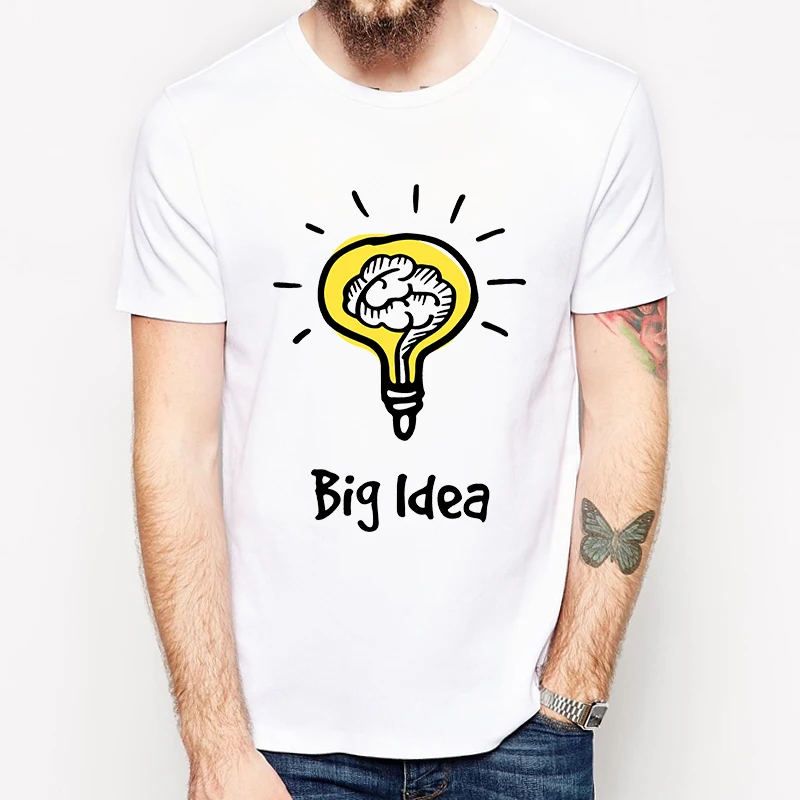 Летняя модная забавная креативная Футболка с принтом лампочками и коротким