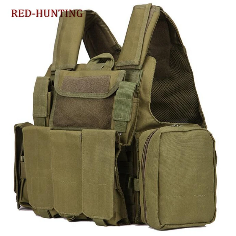 

Tactical Vest Molle CIRAS Airsoft Combat Vest W/Magazine Pouch Releasable Armor Plate Carrier Strike Vests Hunting Clothes Gear