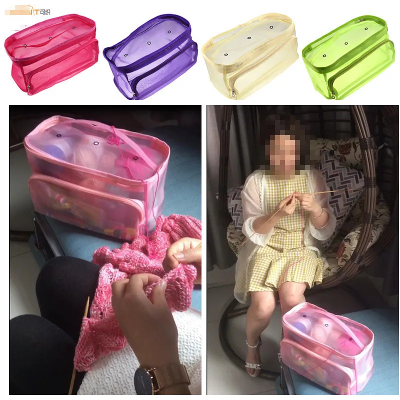 KOKNIT-Knitting-Bag-Organizer-for-Thread-Crochet-Tote-Bag-for-Yarn-Storage-Mesh-Bag-DIY-Hand