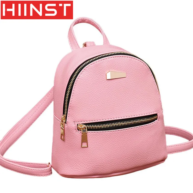 

HIINST For Girls Teenagers Softback Leather School Rucksack Shoulder Travel Mini Bag Famous Brand Backpack Travel A#18