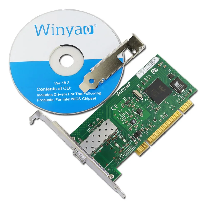 Winyao wy545df PCI рабочего Gigabit Волокно сетевой карты для 82545 pwla8490mf один-Порты и разъёмы SFP Волокно 1000 Мбит/с сетевой карты