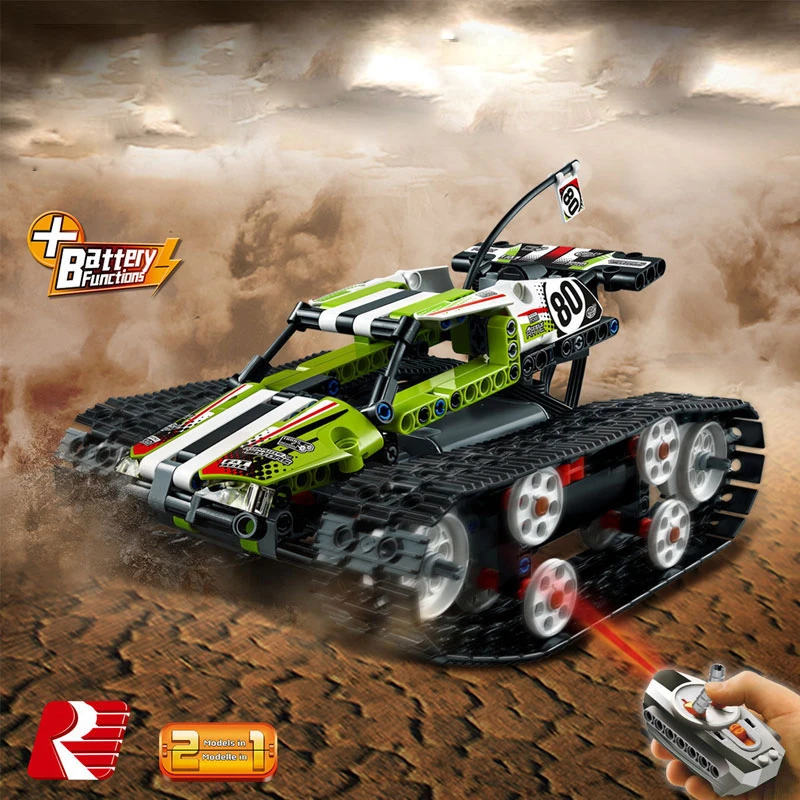 

New 20033 Technic Series Radio Controlled Tracked Racer Set Building Blocks Bricks Compatible with LELE 42065 Kid education Gift