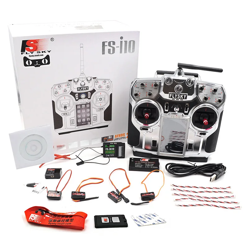 FlySky FS i10 2 4G 10CH AFHDS 2A автоматический скачкообразный передатчик частоты + iA10B