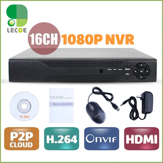 

CCTV 16CH 2SATA NVR Onvif H.264 HDMI High Definition Full 960P HD 16channel Network Video Recorder CCTV NVR For IP Camera system