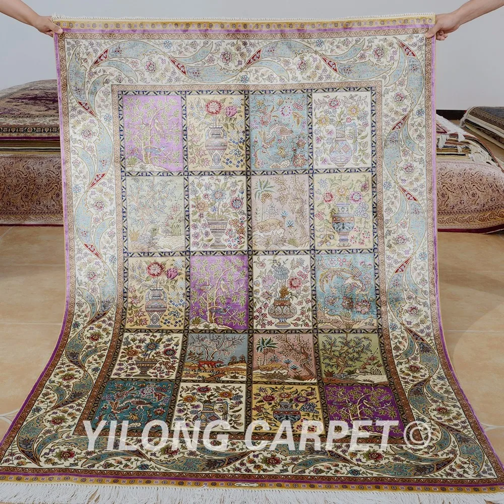 Yilong 4'x6' традиционный четырехсезонный Vantage ковер античный Восточный ковры ручной работы(0636