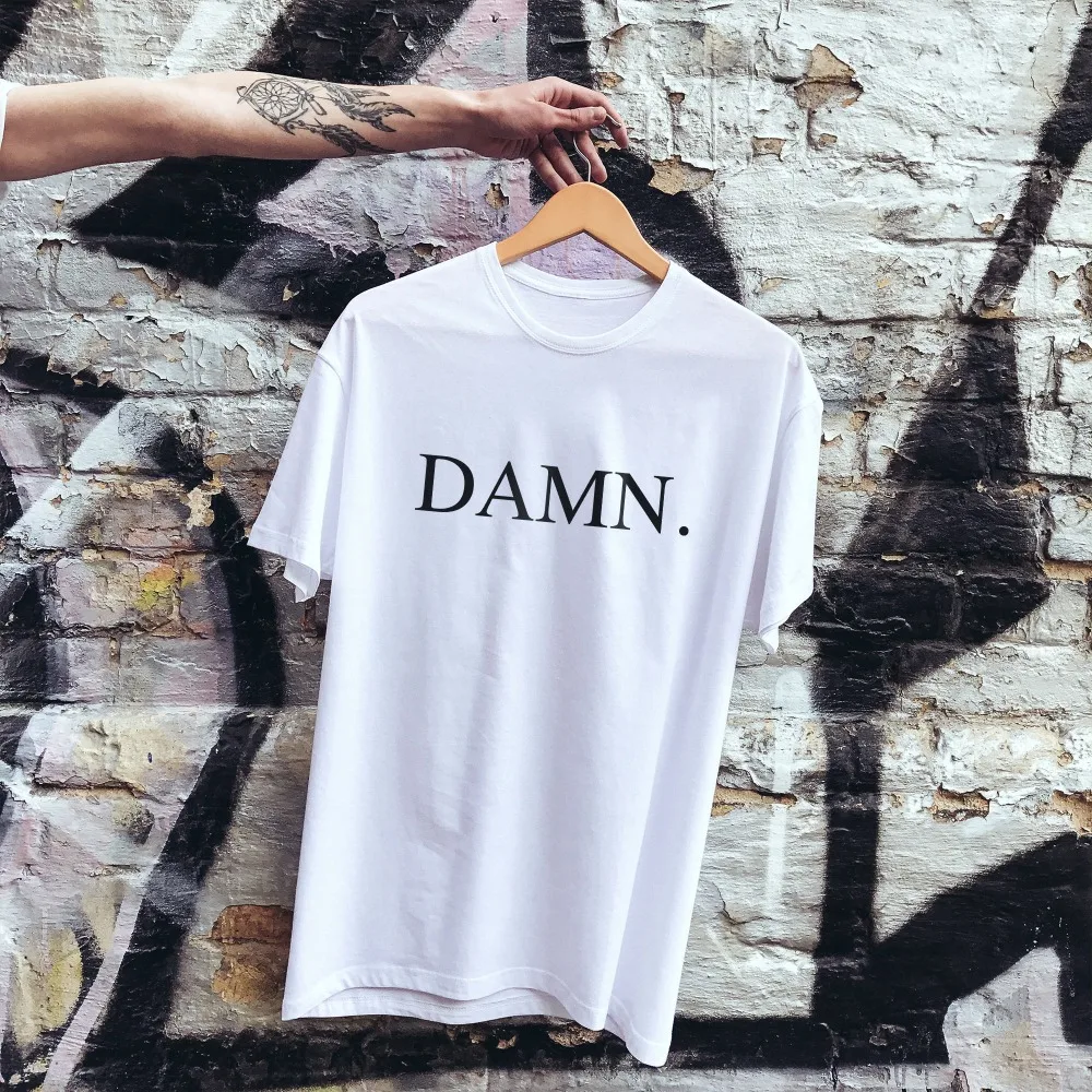 Kendrick Lamar футболка Damn merch унисекс модные футболки женские мужские повседневные