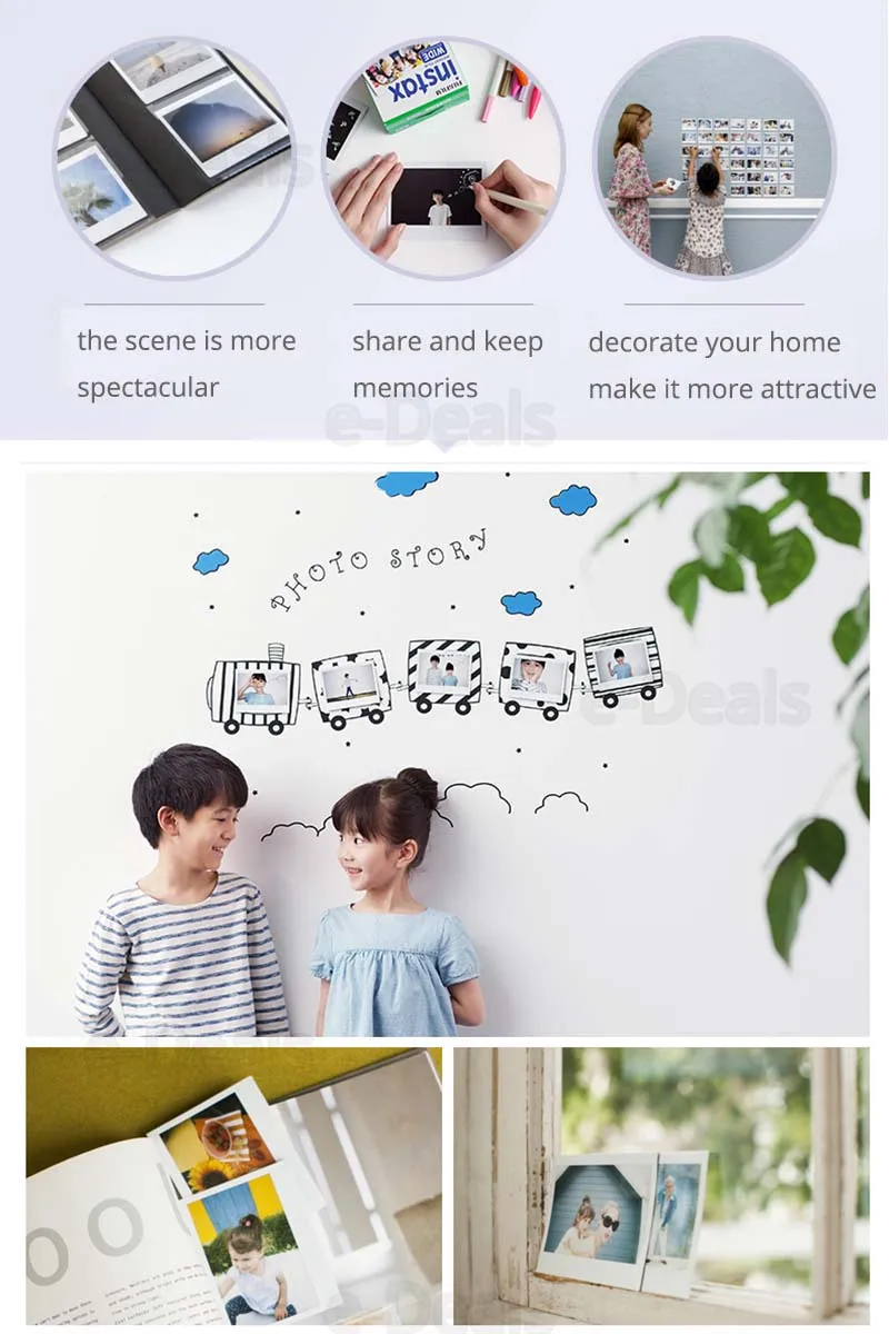Fujifilm Instax Wide Instant Film White Photo Paper для FUJI 210 300 Camera|Фотоплёнка| |