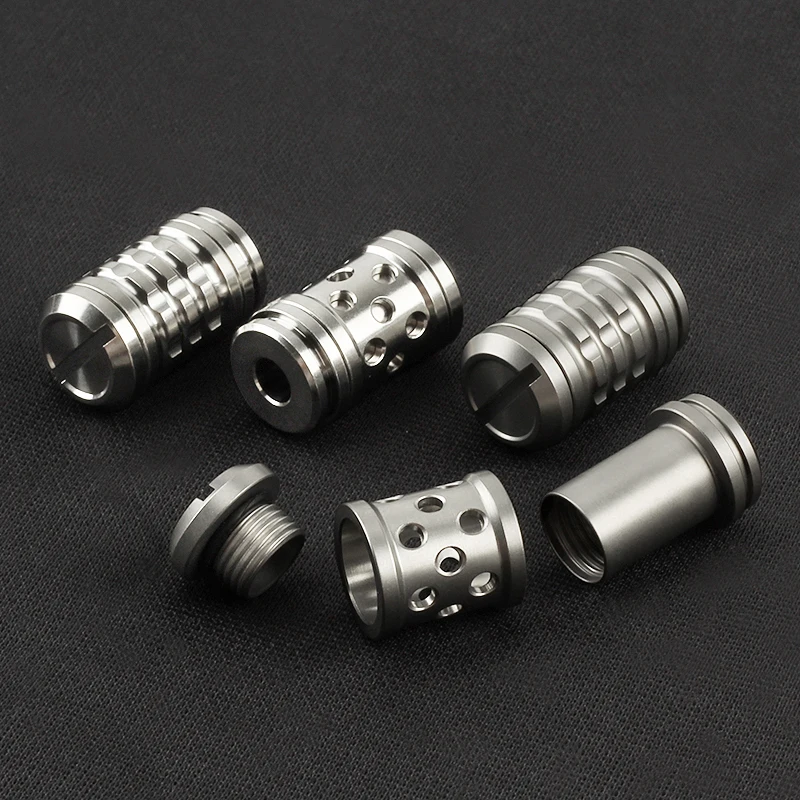 

Detachable Titanium Alloy Big Paracord Accessory Screw Thread Knife Beads EDC DIY Paracord Beads