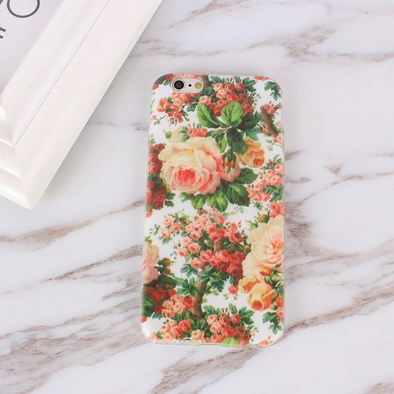 Luxury Flower Cute For iPhone 5 5S SE 6 6S 7 4 4S Silicone 13