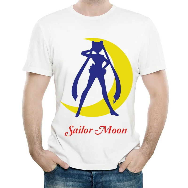 

Sailor Moon T-Shirt Unisex White Color Fashion Anime Sailor Moon T shirt Tees Top tshirt Anime T-shirt