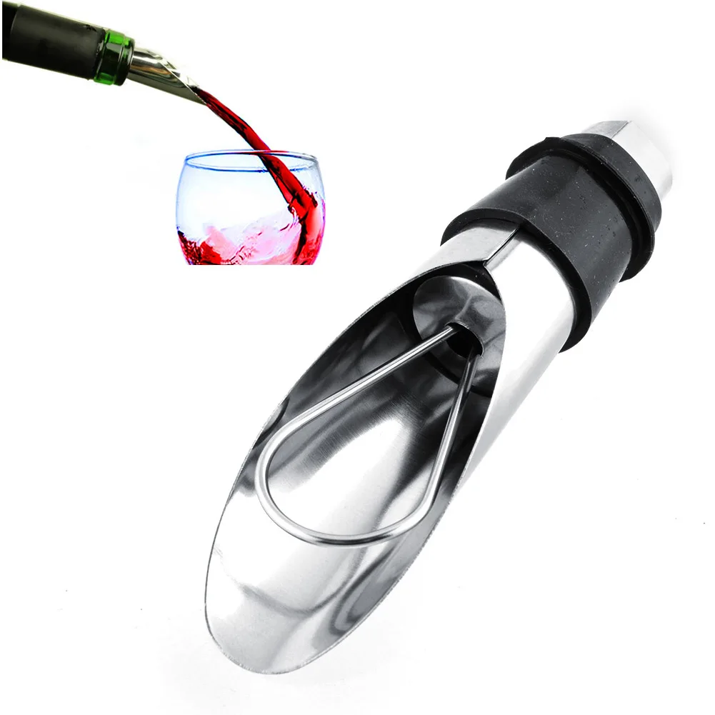 Stainless Steel Vacuum Pump Wine Bottle Stopper Funnel Pourer Decanter | Дом и сад