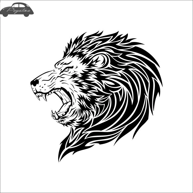 Pegatina lion Decal Cougar Car Sticker Car Posters Vinyl Wall Decals Quadro Parede Decor Mural Wild Animal Sticker 719