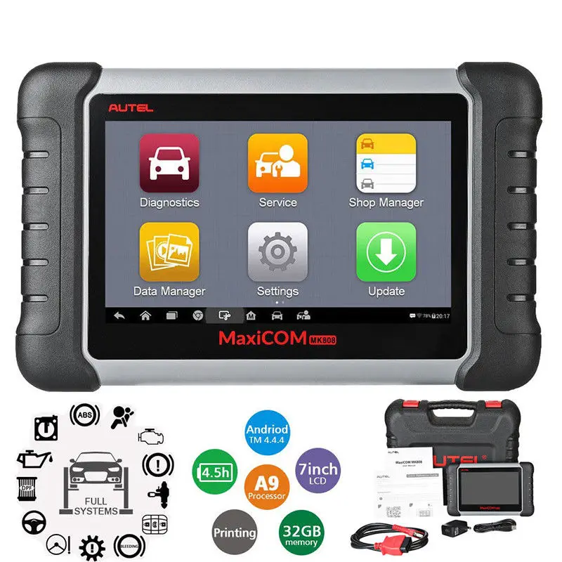 US $459.95 Autel MaxiCOM MK808 OBD 2 Car Diagnostic Tool OBD2 Scanner Auto Diagnosis Functions OBDII Code Reader Key Programming PK MX808