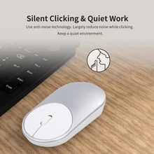 Gamed mouse BT беспроводная Двухрежимная тонкая Бесшумная безкорпусная мышь с BT4.0 и 2,4G, совместимая с ноутбуком/ПК/Windows/Mac(серебро