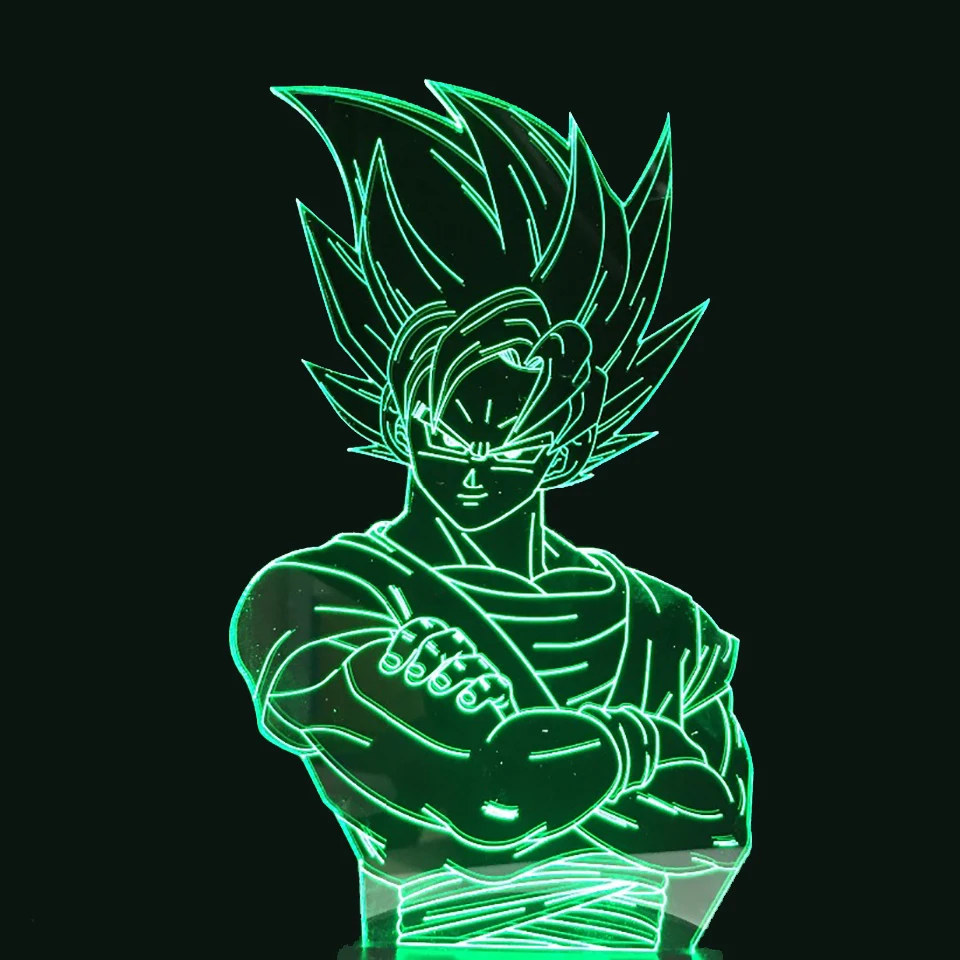 

Innovative 7 Color Changing 3D LED Night Lights For Dragon Ball Figures Modelling USB Touch Button Table Lamp As Creative Gifts