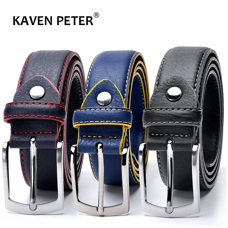 Hot Sale Leather Belt Men Italian Design Casual Men's Leather Belts For Jeans Mens Belts Luxury Designer Belts Men High Quality