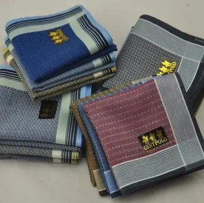 

Freeshipping 6pcs Men's Pocket Squares Handkerchief 43*43cm 100% Cotton Handkerchief Men