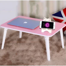 250322/Fold lazy / simple / study desk/Bed computer desk /Thickened panel/Laptop desk /High quality wood