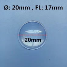 Оптические линзы ПММА диаметр 20 мм length17mm