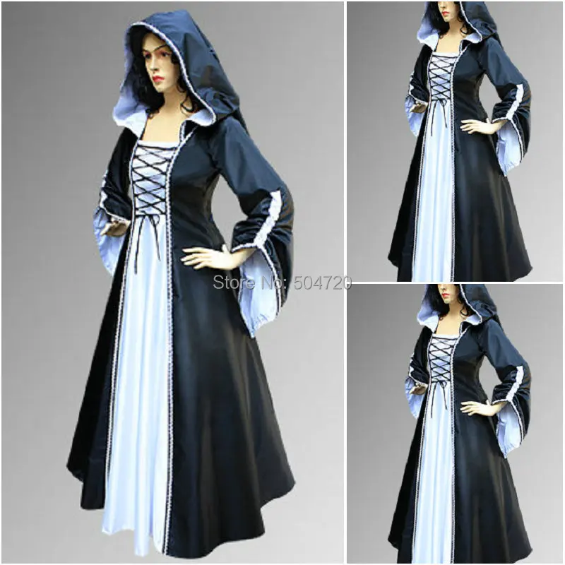 Custom madeR 901 винтажные костюмы 1860 s платье накидка для гражданских войн/готическое