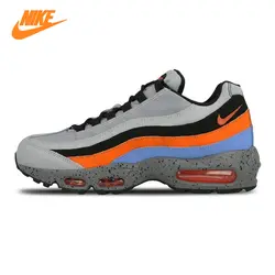 Мужские кроссовки Nike Air Max 95 Premium, оранжевый/синий, амортизирующие, не скользящие, ударостойкие