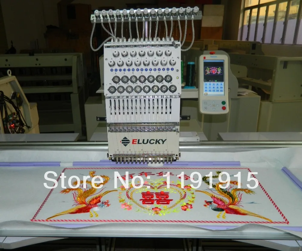 Flat embroidery machine for T shirt,cap,uniform textile sewing and