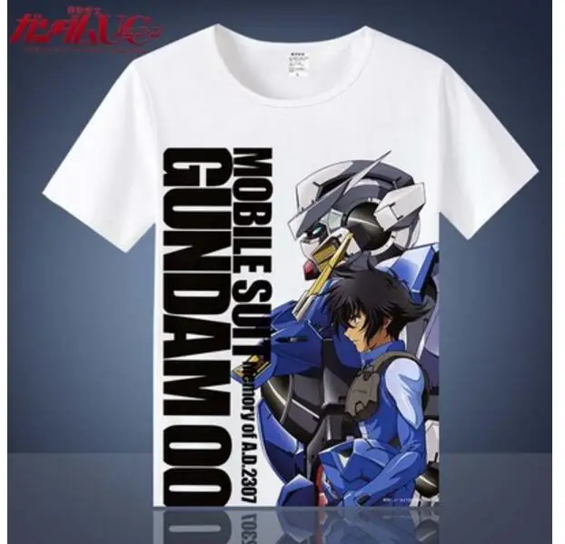 Новый мобильный костюм Gundam футболка с коротким рукавом мужские футболки косплей