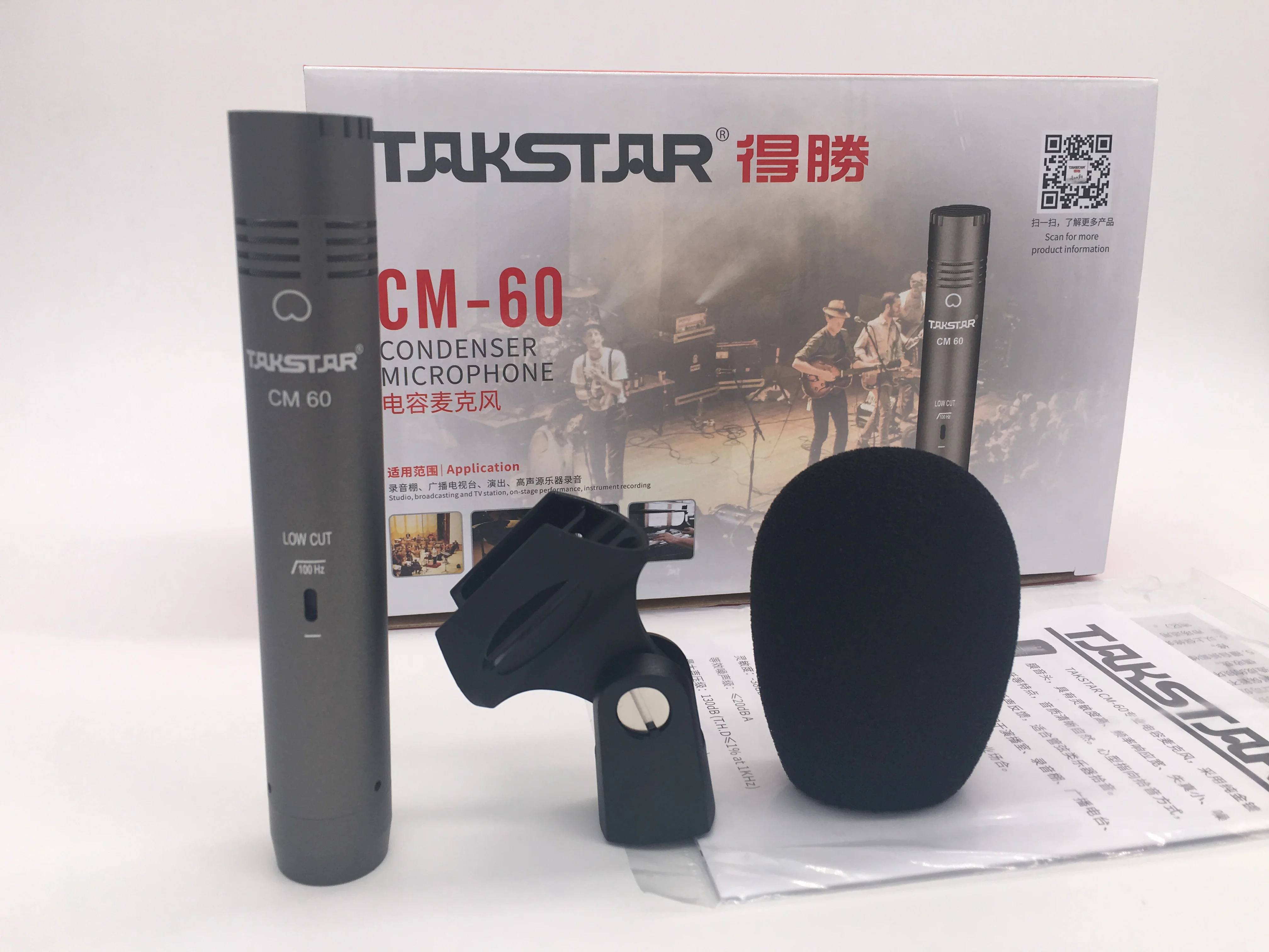 Takstar CM-60 Профессиональный звукозаписывающий микрофон вышеуказанного типа конденсаторный микрофон для музыкального инструмента, выступления на сцене