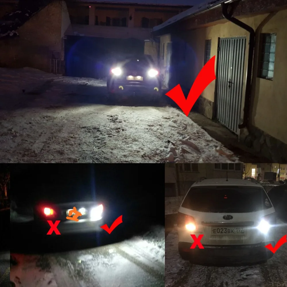 Canbus LED 1156 BA15S 1157 BAY15D 7440 7443 T16 W16W T15 45 Led Bulb White Yellow Red ERROR Free for Backup Lamp Reverse Light (8)