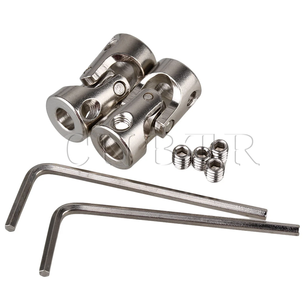 

CNBTR 2x RC Model Toy Rotatable Motor Shaft Universal Joint Connector Metal Coupling