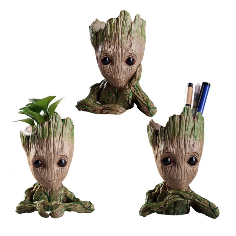 

Baby Groot Flowerpot Flower Pot Planter Action Figures Guardians of The Galaxy Toy Tree Man Cute Model Toy Pen Pots For Flowers