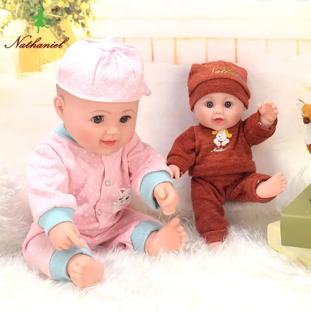 Special Price education !12inch Lovely BIG! dolls girl baby reborn boneca corpo inteiro de silicone reborn baby dolls newborn dolls Nathineil 