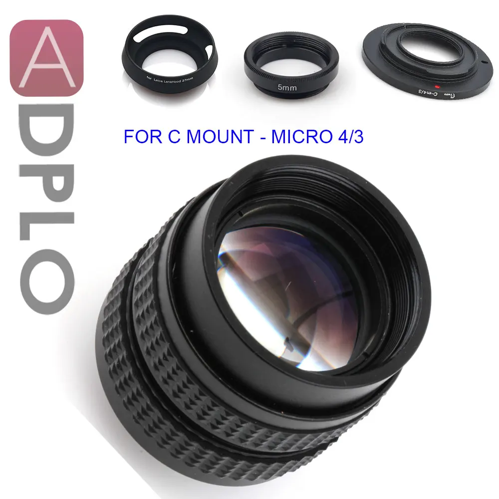 ADPLO 50 мм f/1,4 CC tv F1.4 объектив+ 3 подарочный Костюм для Canon EOS M Micro 4/3 Nex для Nikon 1 Pentax Q Fuji FX OM-DE-M10 II E-M5 II