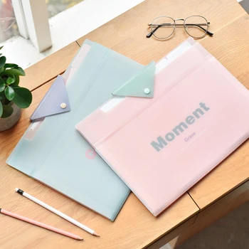 

Clasp 5 Pocket Expanding file folder A4 PVC Bag Book Office Paper Organizer Document Bag