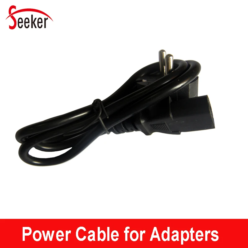 Free Shipping AC110-250V Power Cable Cord for Desktop Adapters 1.2M Length Black Color EU/US/UK Plug Optional PC LED Strips |