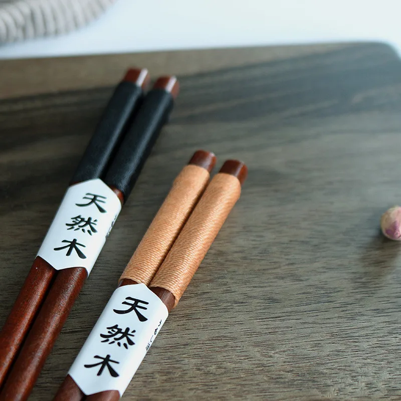 Saingace 2 пары ручной работы японского натурального Каштанового Дерева Value набор стоимость подарок бамбуковые палочки для еды натурального дерева Горячая Jan18 - Цвет: Brown
