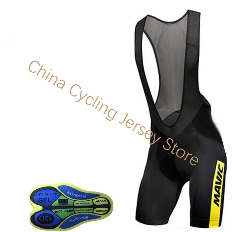 2019 جديد Mavic برو فريق تنفس الدراجات جيرسي 12D هلام سادة مريلة السراويل MTB دراجة الملابس مايوه روبا Ciclismo Uniformes