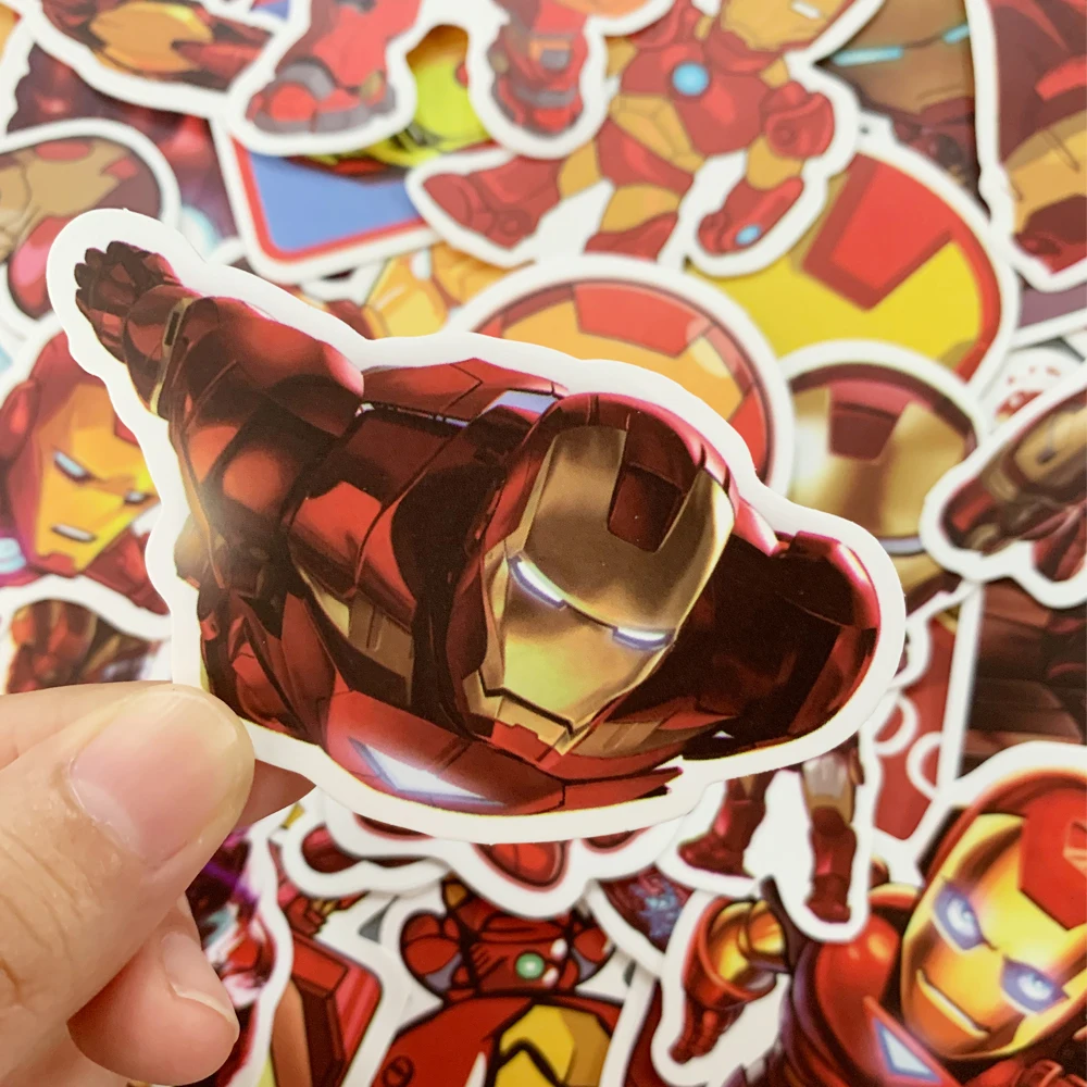 Коллекция Marvel наклейки "Мстители" аниме мультфильм Супергерои наклейка для холодильника гитара скейтборд багаж Водонепроницаемая наклейка