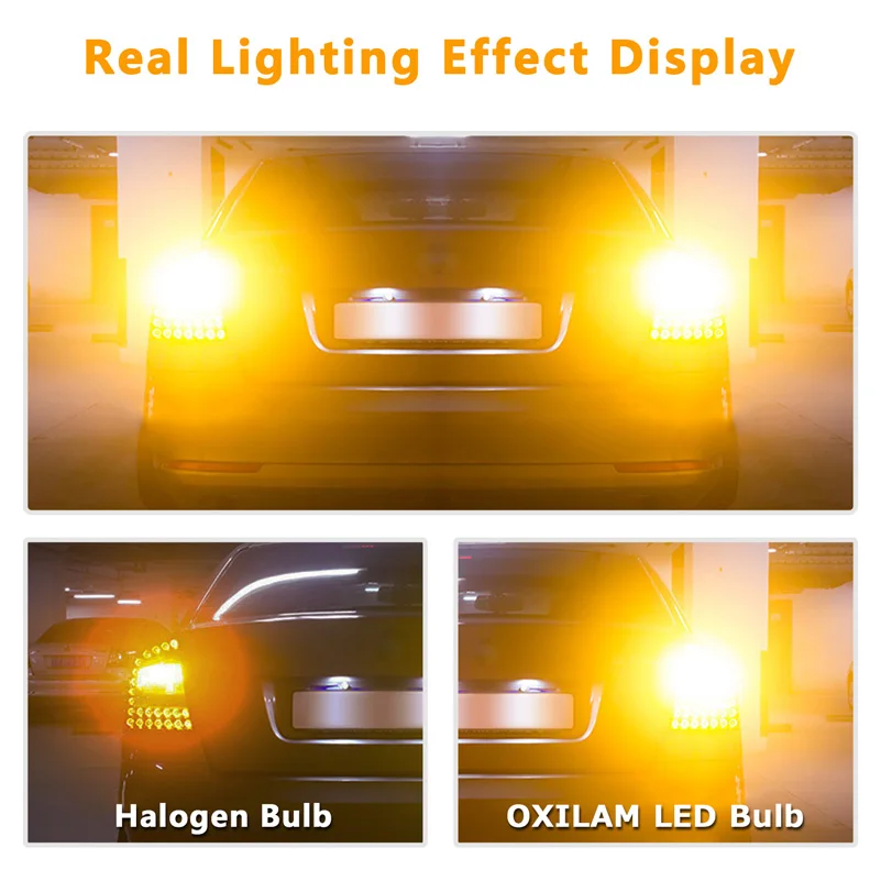 Светодиодная лампа OXILAM P21w 1156 Ba15s DRL автомобильная дневные ходовые огни для Seat Leon MK3